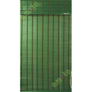 Rollup mechanism green with brown stripes PVC blind